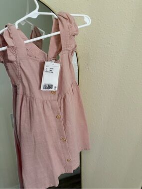 H&M Dusty Pink Button-Front Sundress for Girls